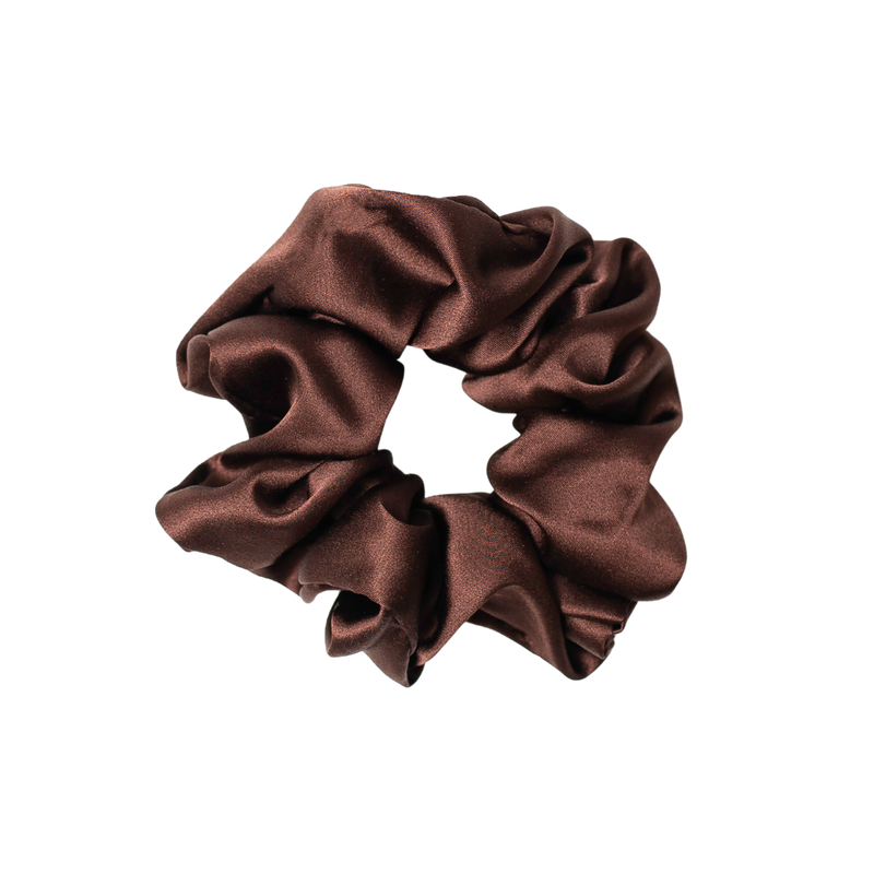 Chocolate Silk Scrunchie
